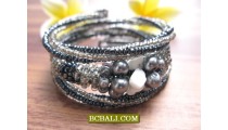 Bali Women Cuff Bracelets Beaded Fashion Design